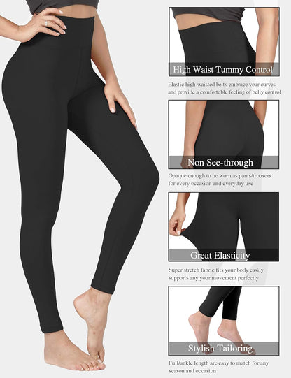 High Waisted Leggings for Women Soft Stretchy