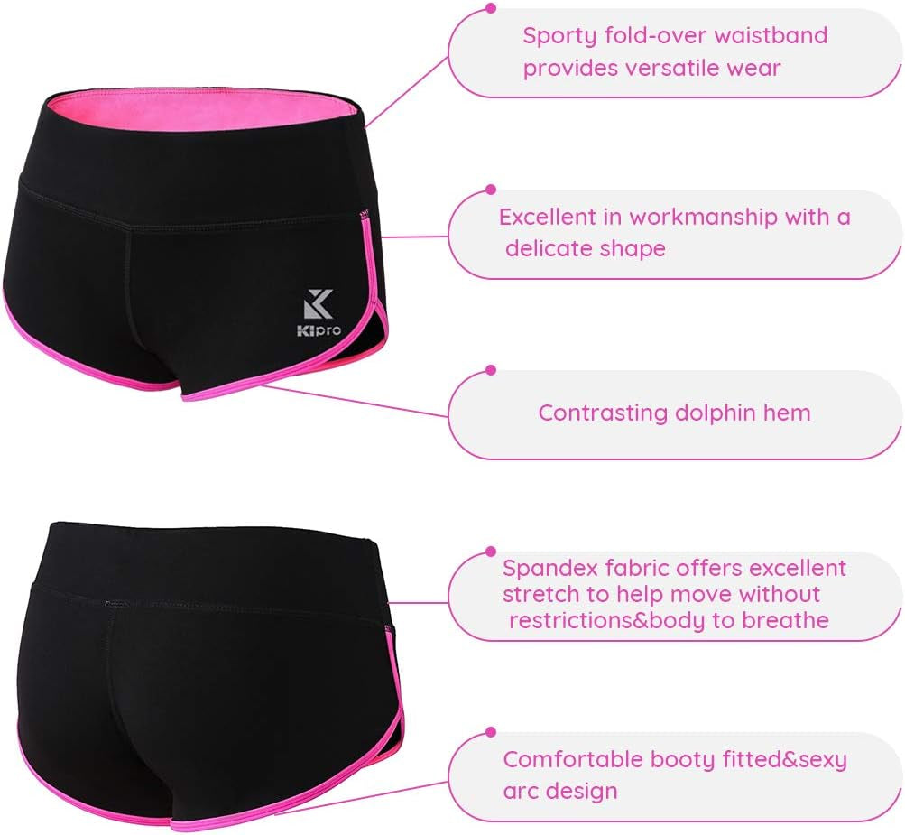 Women'S Active Shorts Fitness Sports Yoga Booty Shorts for Running 