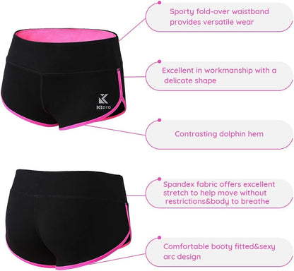 Women'S Active Shorts Fitness Sports Yoga Booty Shorts for Running 