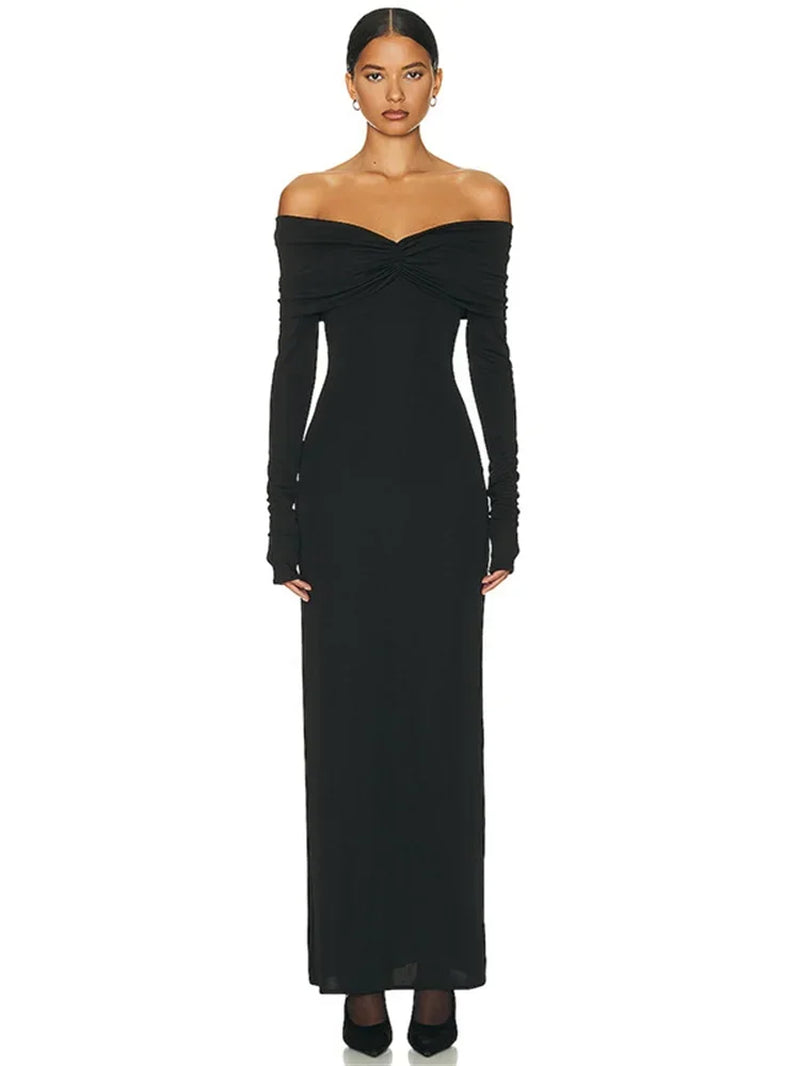 White Pleated Maxi Dress for Women